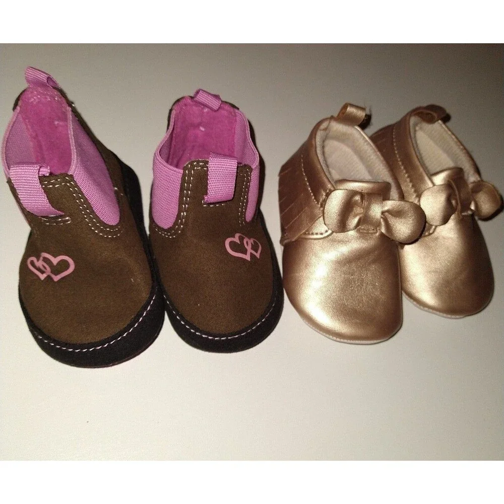 Baby Girl Shoe Bundle - Georgia Boots(0-6mo) & Target(0-3mo)